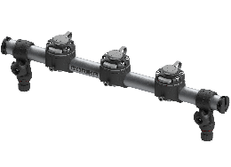 Borika round rail with 3 mounting bases 500mm